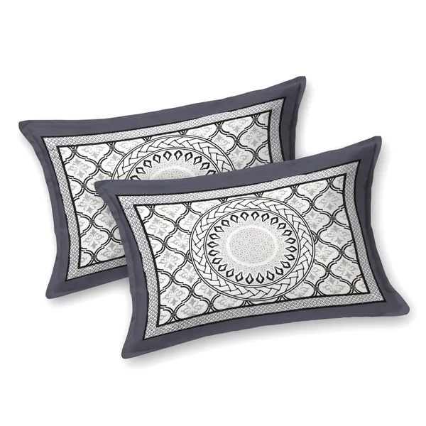 White_Cotton_Majestic_Mandala_Luxe_Double_Bedsheet_With_Pillow_Cover_100_X_108_Cm